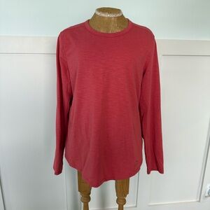LL Bean Insect Shield Field Long Sleeve Tee Women’s L‎ Rhubarb Coral Outdoor SPF
